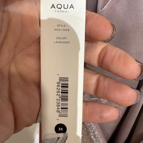 Aqua Lavender Keyhole Halter Maxi Dress Sz M NWT - Picture 7 of 13